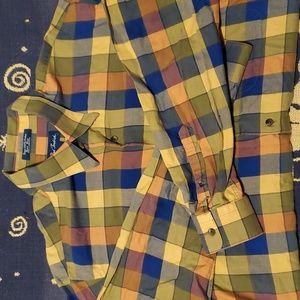 Paul Fredrick plaid button down shirt